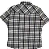 Wrangler Checked Short Sleeve Shirt - Large Black & White Cotton
