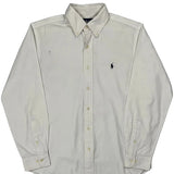 Ralph Lauren Shirt - Medium White Cotton