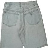 Made In USA Guess Denim Shorts - 29W UK 12 Light Wash Denim