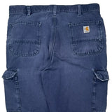 Carhartt Cargo Trousers - 36W 32L Blue Cotton Blend
