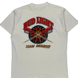 Bud Light Fruit Of The Loom Graphic T-Shirt - XL White Cotton