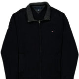 Tommy Hilfiger Zip Up - Large Black Cotton