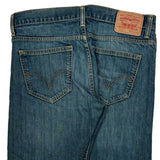 521 Levis Slim Jeans - 34W 27L Blue Cotton