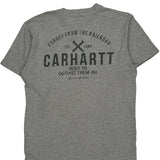 Forged From The Railroad Carhartt Graphic T-Shirt - Small Gray Cotton