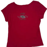 Motorcycles Harley Davidson Graphic T-Shirt - XL Red Cotton