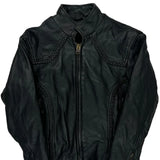 Unik Motorcycle Leather Jacket - Small Black Leather