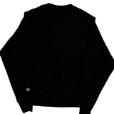 Reverse Weave Champion Graphic Sweatshirt - Small Black Cotton