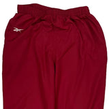 Reebok Track Pants - Large Red Polyester