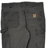 Relaxed Fit Carhartt Carpenter Pants - 34W 29L Gray Cotton