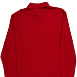 Tommy Hilfiger Striped Long Sleeve Polo Shirt - XL Red Cotton