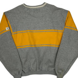 Nautica Striped Sweatshirt - XL Gray Cotton Blend