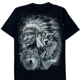 Rock Eagle Single Stitch T-Shirt - Large Black Cotton