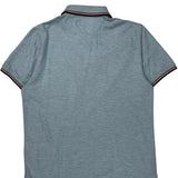 Tommy Hilfiger Striped Polo Shirt - Large Blue Cotton