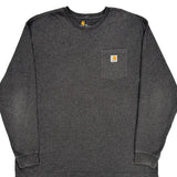 Carhartt Long Sleeve T-Shirt - 2XL Grey Cotton