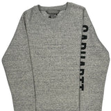 Carhartt Spellout Sweatshirt - XS Gray Cotton Blend