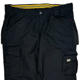 Cat Cargo Pants - 38W 32L Black Cotton Blend