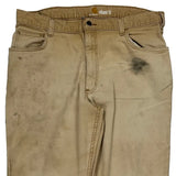 Carhartt Carpenter Trousers - 35W 34L Beige Cotton