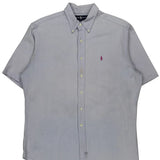 Ralph Lauren Short Sleeve Shirt - Large Purple Cotton