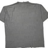 Three Stripe Brand Adidas Graphic T-Shirt - 2XL Grey Cotton