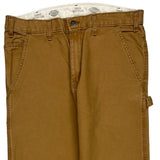 Dickies Carpenter Trousers - 34W 32L Brown Cotton