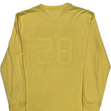 Tommy Hilfiger Long Sleeve T-Shirt - Large Yellow Cotton