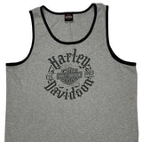 Grand Rapids Harley Davidson Graphic Tank Top - 2XL Gray Cotton