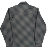 Nike Acg Checked Jacket - Large Gray Polyester