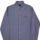 Ralph Lauren Checked Shirt - Medium Blue Cotton