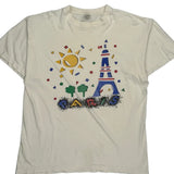 Eiffel Tower Unbranded Single Stitch T-Shirt - XL Multicoloured Cotton