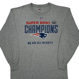New England Patriots Majestic Nfl Long Sleeve T-Shirt - XL Grey Cotton