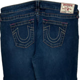 True Religion Contrast Stitch Jeans - 32W 28L Dark Wash Cotton
