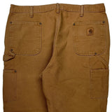 Carhartt Double Knee Carpenter Pants - 38W 31L Brown Cotton