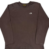 The North Face Long Sleeve T-Shirt - XL Brown Polyester