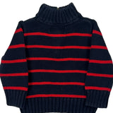Age 12 Months Polo By Ralph Lauren Striped 1/4 Zip - 3XS Navy Cotton