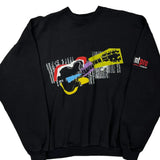 Guitar Print Hanes Graphic Sweatshirt - XL Multicoloured Cotton Blend