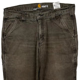Carhartt Carpenter Trousers - 34W 31L Brown Cotton