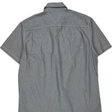 Custom Fit Tommy Hilfiger Short Sleeve Shirt - Medium Gray Cotton