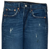 501 Levis Skinny Jeans - 28W UK 8 Blue Cotton