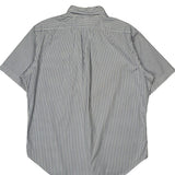 Ralph Lauren Striped Short Sleeve Shirt - Large Blue Cotton