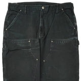 Carhartt Double Knee Carpenter Pants - 37W 32L Black Cotton