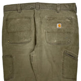 Carhartt Double Knee Carpenter Pants - 38W 31L Green Cotton
