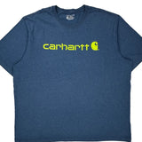 Carhartt Spellout T-Shirt - 2XL Blue Cotton
