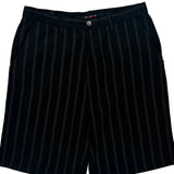 Quiksilver Pinstripe Shorts - 34W 10L Black Cotton