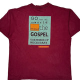 Matthew 5:16 Oneita Single Stitch T-Shirt - XL Burgundy Cotton