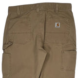 Carhartt Carpenter Trousers - 34W 30L Khaki Cotton