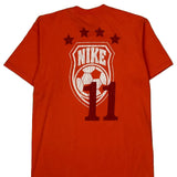Nike Striped Soccer Jersey - Medium Orange Cotton