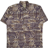 Cooke Street Floral Hawaiian Shirt - Medium Beige Cotton