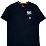 State Tech Electrical Technology Carhartt Graphic T-Shirt - Large Navy Cotton