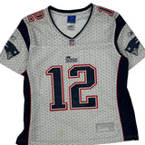 New England Patriots Reebok #12 Brady Football Jersey - Medium Blue Polyester