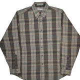 Levis Checked Patterned Shirt - Large Gray Polyester Blend